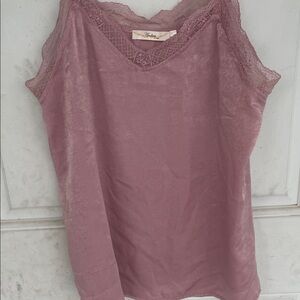 Anthropologie Mauve Lace Cami Top